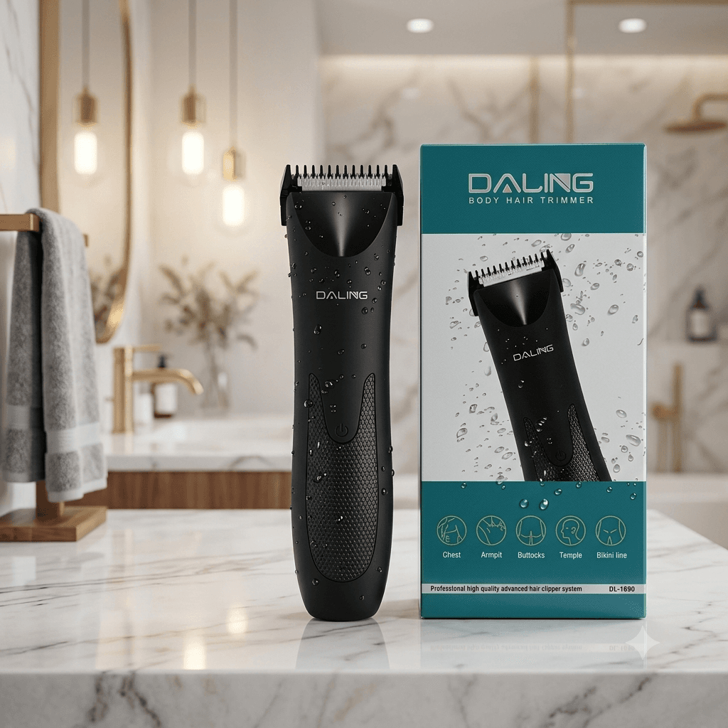 DALING DL-1690 Professional Body Hair Trimmer – Waterproof Cordless Grooming Clipper for Chest, Armpit, Groin & Sensitive Areas