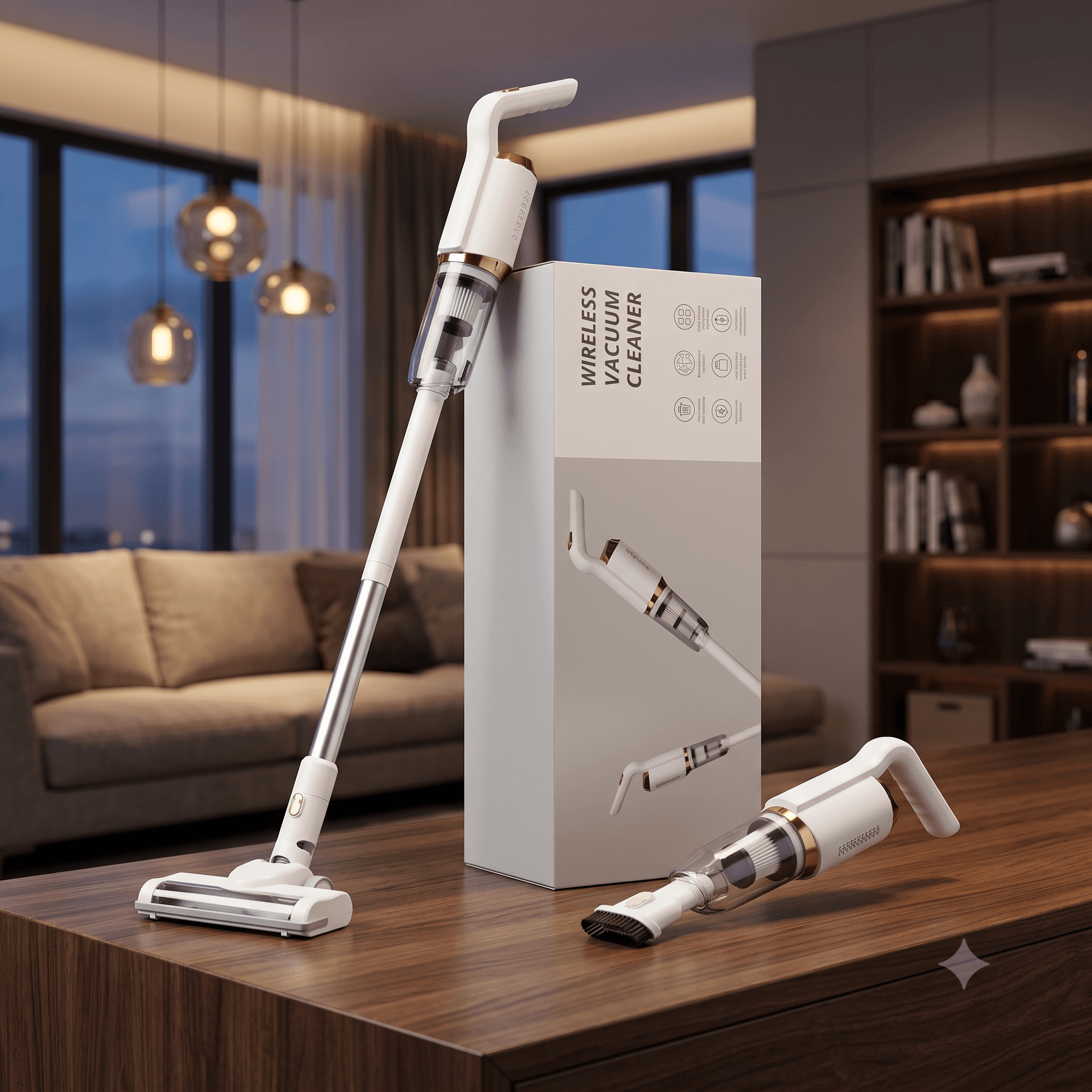 Premium Wireless Vacuum Cleaner – Ultra-Lightweight Handheld & Stick Cordless Vacuum with Powerful Suction, Multi-Surface Attachments, and USB Fast Charging – image 1